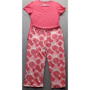 Nautica‎ Sleepwear Pajama Set Womens Small Multicolor Cotton Short Sleeve V Neck